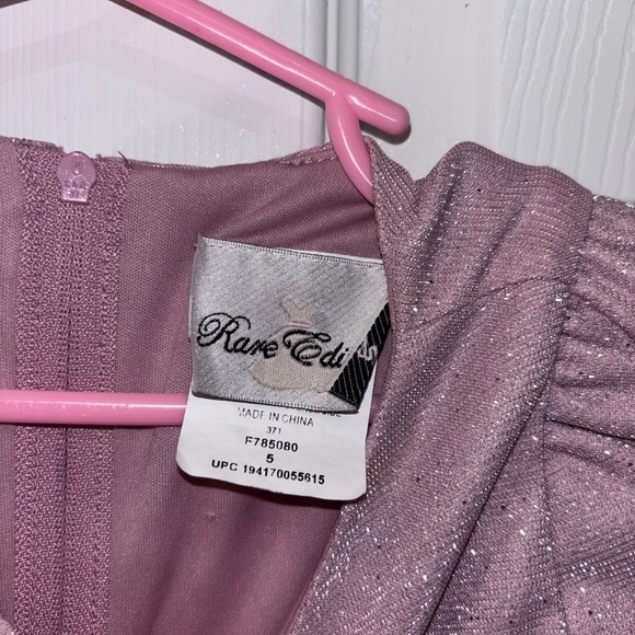 Rare Editions Little Girls Floral Puff Sleeves 3D Floral Dress SZ 5 - Picture 3 of 7